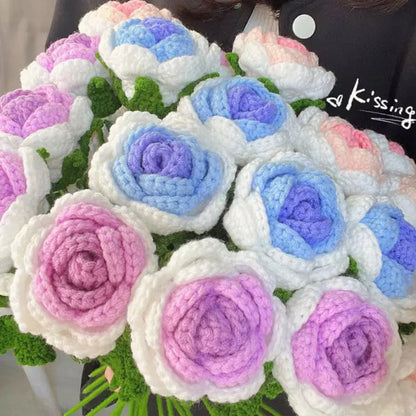 Hand-Knitted Crochet Floral Bouquet for Home Decor - Smarsty