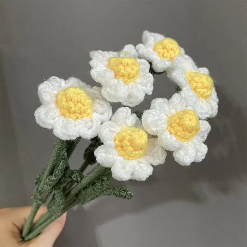 Hand-Knitted Crochet Floral Bouquet for Home Decor - Smarsty
