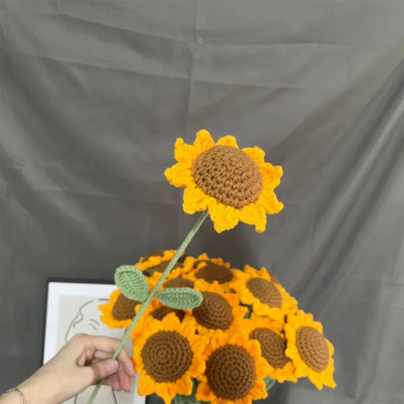 Hand-Knitted Crochet Floral Bouquet for Home Decor - Smarsty