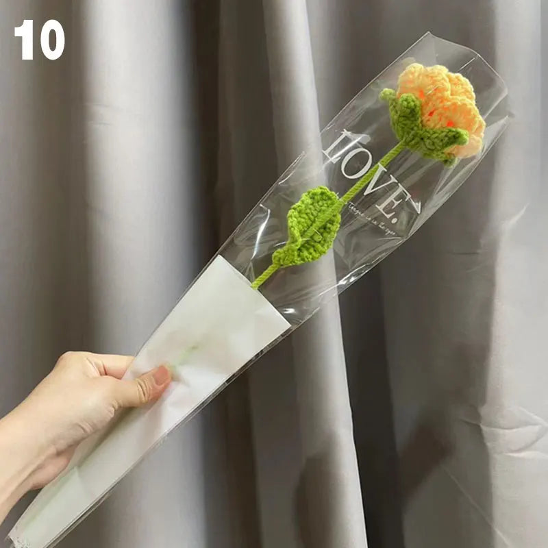 Hand-Knitted Crochet Floral Bouquet for Home Decor - Smarsty