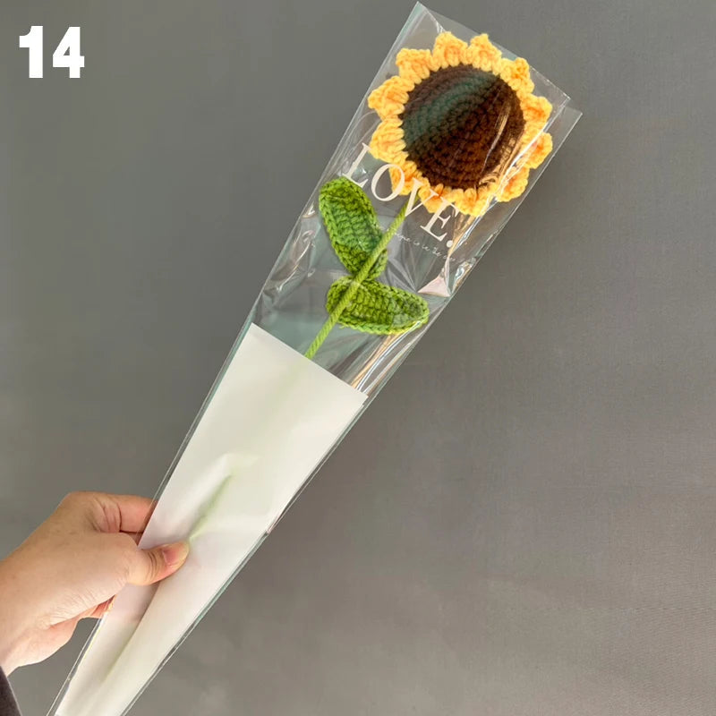 Hand-Knitted Crochet Floral Bouquet for Home Decor - Smarsty