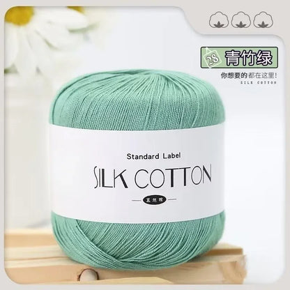 Silk Cotton Crochet Yarn for Soft Baby Knitting - Smarsty
