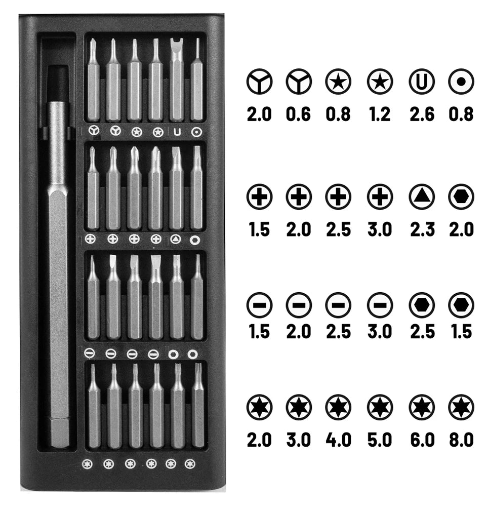 Magnetic Precision Screwdriver Set for Mobile Repairs - Smarsty