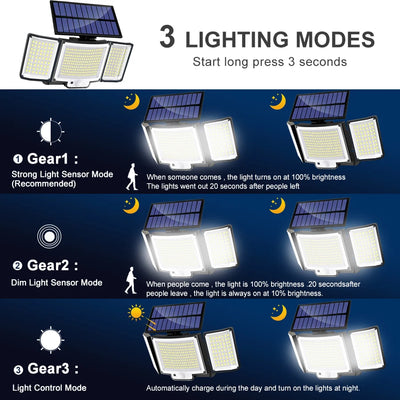 Super Bright Solar Motion Sensor Light for Outdoor Use - Smarsty