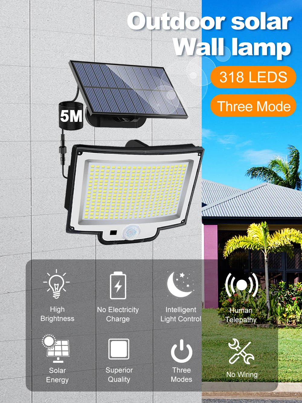 Super Bright Solar Motion Sensor Light for Outdoor Use - Smarsty