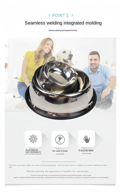Durable Stainless Steel Pet Feeding Bowl Easy To Clean - Smarsty