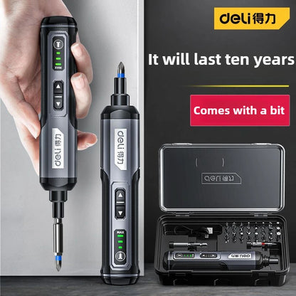 Deli Mini Electric Screwdriver Tool Set with Lithium Battery - Smarsty