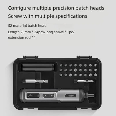 Deli Mini Electric Screwdriver Tool Set with Lithium Battery - Smarsty