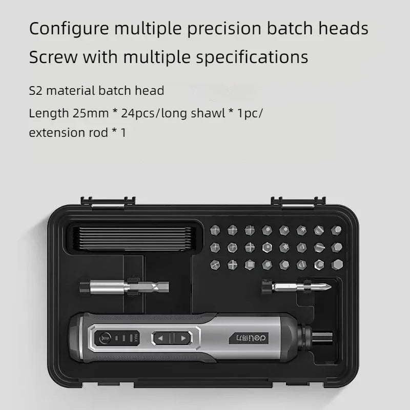 Deli Mini Electric Screwdriver Tool Set with Lithium Battery - Smarsty