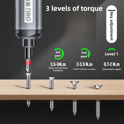 Deli Mini Electric Screwdriver Tool Set with Lithium Battery - Smarsty