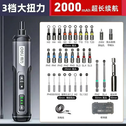 Deli Mini Electric Screwdriver Tool Set with Lithium Battery - Smarsty