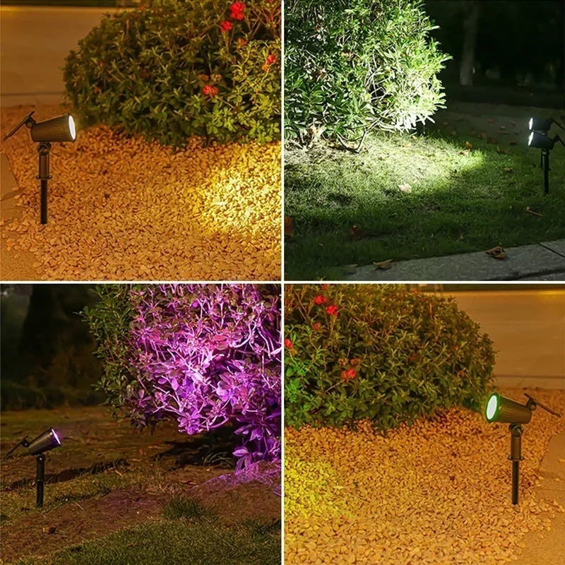 Adjustable LED Solar Spotlights for Outdoor Garden Lighting - Smarsty