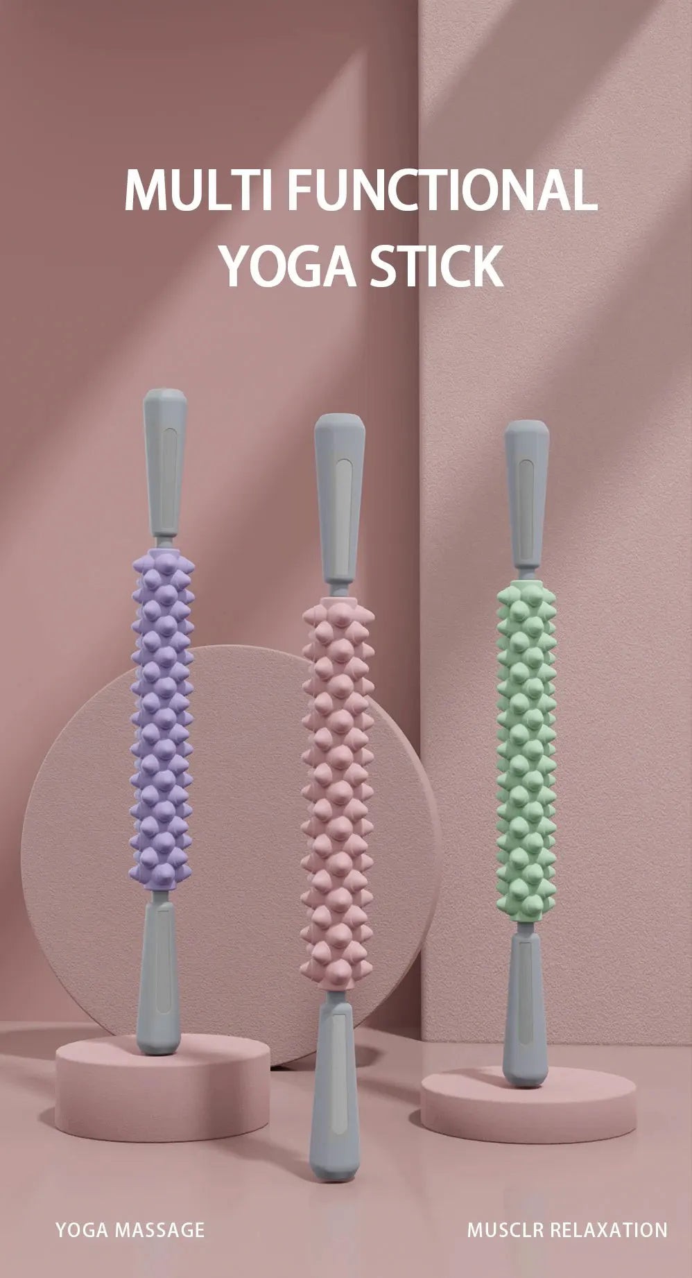 Yoga Massage Stick for Muscle Relaxation and Recovery - Smarsty