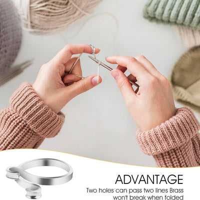 Adjustable Knitting Crochet Loop Ring Thimble Set - Smarsty