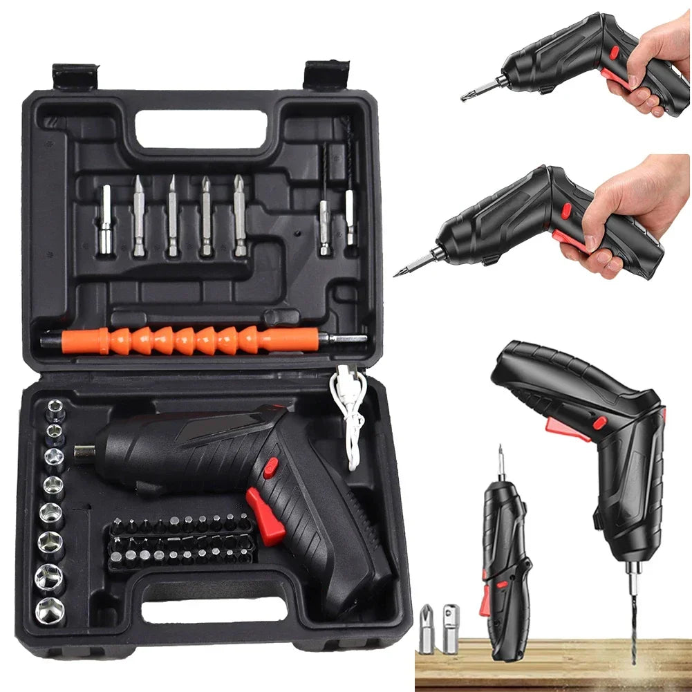 Powerful 3.6V Electric Screwdriver Set with LED Light - Smarsty