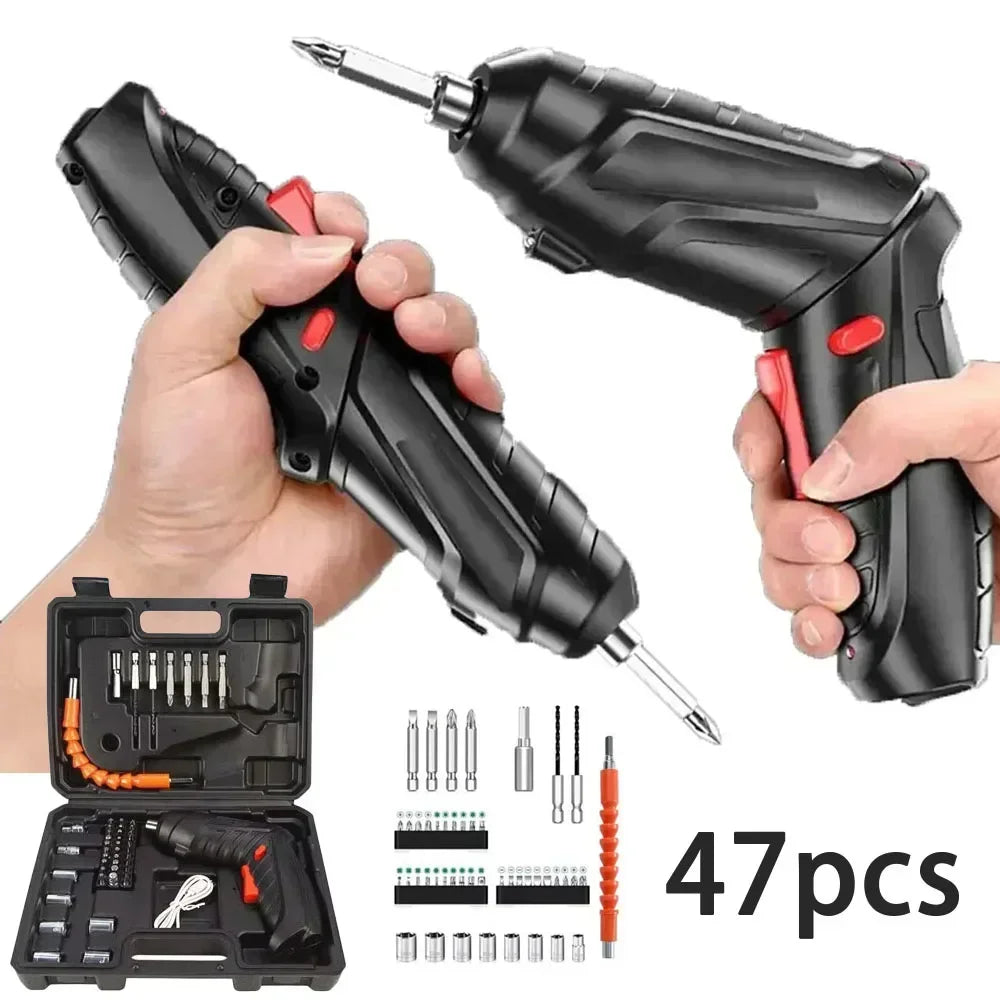 Powerful 3.6V Electric Screwdriver Set with LED Light - Smarsty