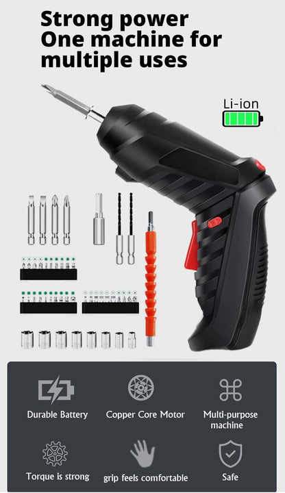 Powerful 3.6V Electric Screwdriver Set with LED Light - Smarsty