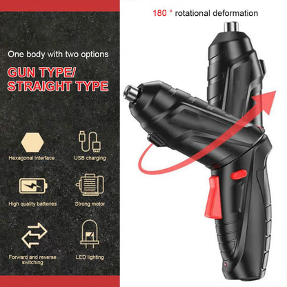 Powerful 3.6V Electric Screwdriver Set with LED Light - Smarsty