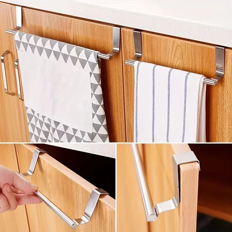 Over Door Stainless Steel Towel Rack for Kitchens - Smarsty