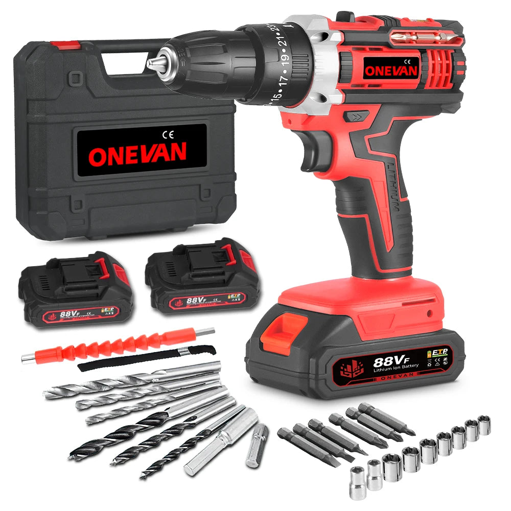 ONEVAN 500W Cordless Impact Drill Set for Woodworking - Smarsty