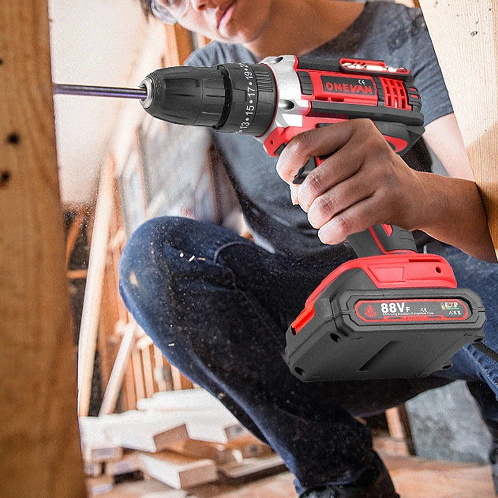ONEVAN 500W Cordless Impact Drill Set for Woodworking - Smarsty