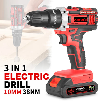 ONEVAN 500W Cordless Impact Drill Set for Woodworking - Smarsty