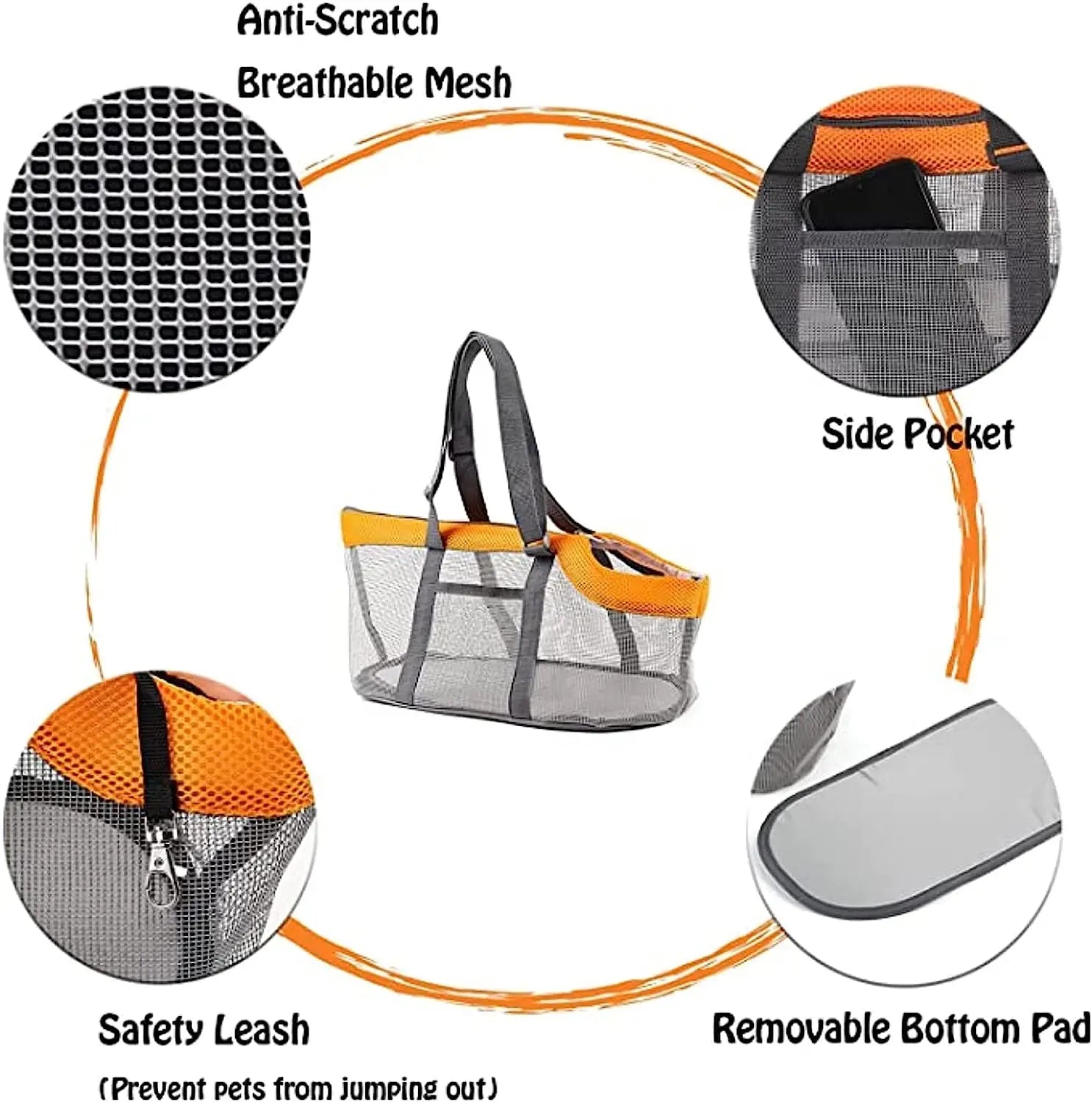 Breathable Foldable Pet Carrier Handbag for Small Dogs - Smarsty