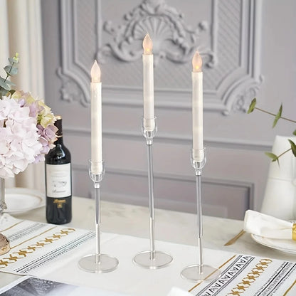 3pcs Clear Acrylic Candlestick Holders for Elegant Wedding Decor - Smarsty