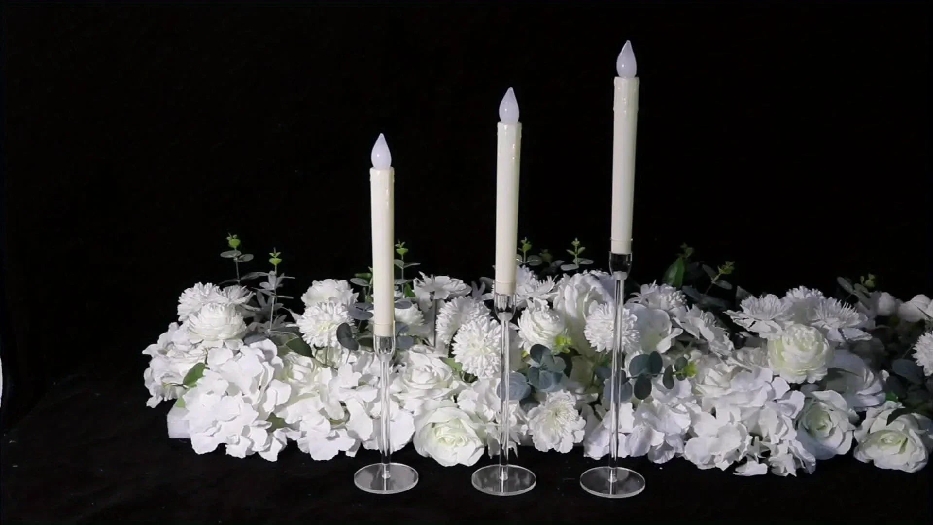 3pcs Clear Acrylic Candlestick Holders for Elegant Wedding Decor - Smarsty
