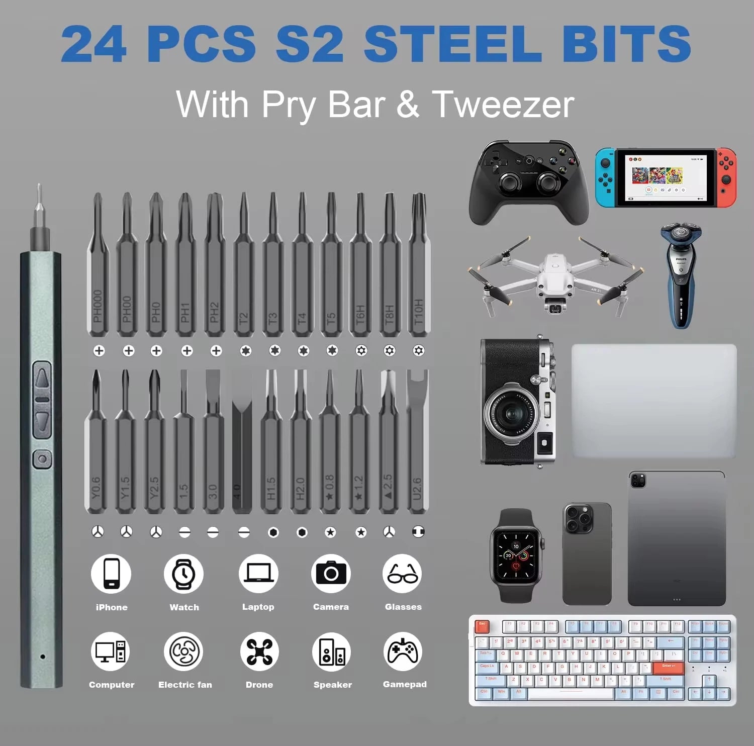 30 in 1 Precision Electric Screwdriver Set for DIY Repairs - Smarsty