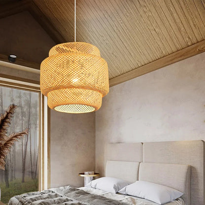 30cm Hand Woven Bamboo Pendant Light for Stylish Spaces - Smarsty