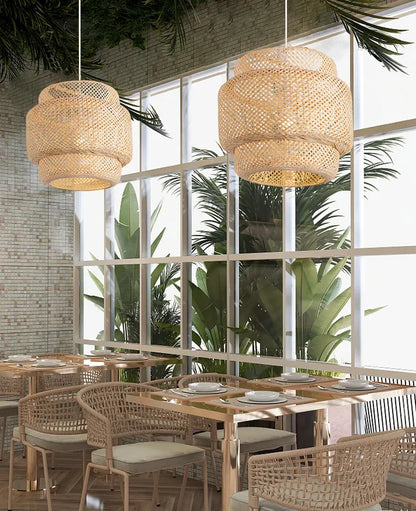 30cm Hand Woven Bamboo Pendant Light for Stylish Spaces - Smarsty