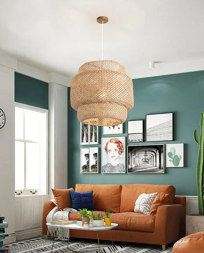 30cm Hand Woven Bamboo Pendant Light for Stylish Spaces - Smarsty