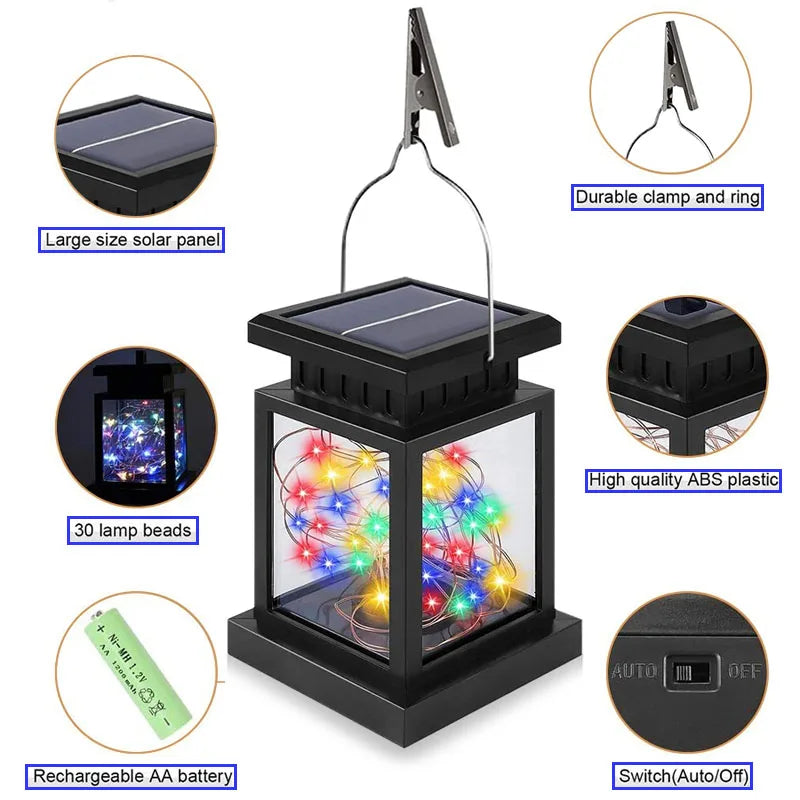 Solar LED Outdoor Lanterns for Garden Decoration - Smarsty