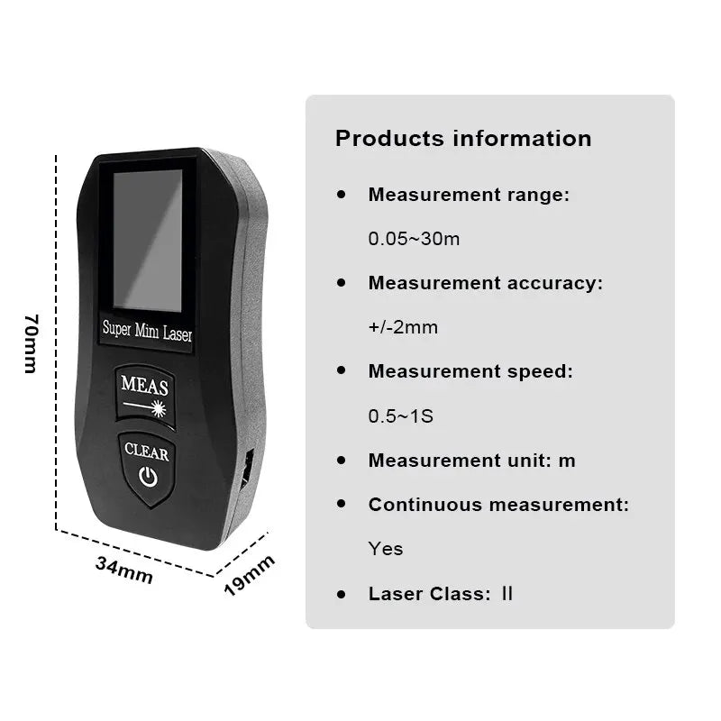 Pracmanu 30M Laser Rangefinder High Precision Measurement Tool - Smarsty