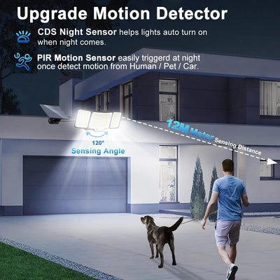 LED Solar Motion Sensor Outdoor Wall Lamp Waterproof - Smarsty