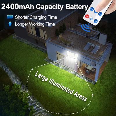 LED Solar Motion Sensor Outdoor Wall Lamp Waterproof - Smarsty