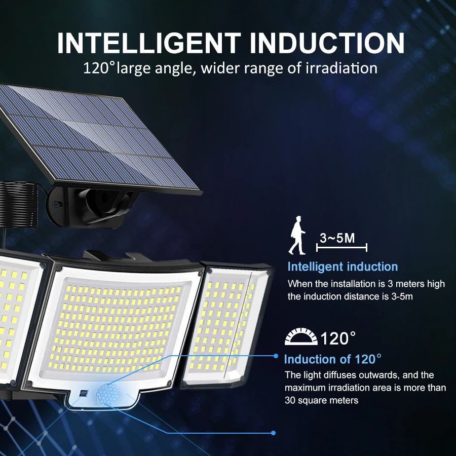 LED Solar Motion Sensor Outdoor Wall Lamp Waterproof - Smarsty