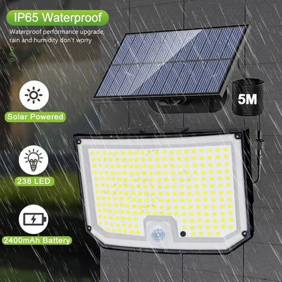 LED Solar Motion Sensor Outdoor Wall Lamp Waterproof - Smarsty