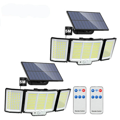 LED Solar Motion Sensor Outdoor Wall Lamp Waterproof - Smarsty