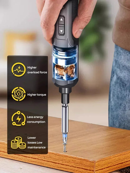 Cordless Electric Screwdriver with Rechargeable Lithium Battery - Smarsty