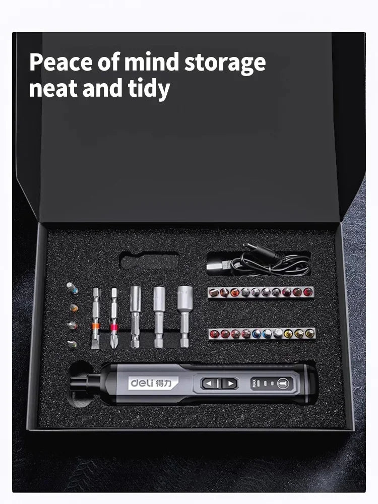 Cordless Electric Screwdriver with Rechargeable Lithium Battery - Smarsty
