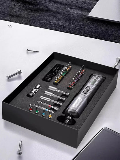 Cordless Electric Screwdriver with Rechargeable Lithium Battery - Smarsty