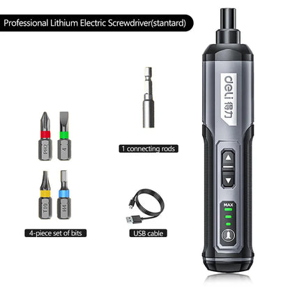 Cordless Electric Screwdriver with Rechargeable Lithium Battery - Smarsty