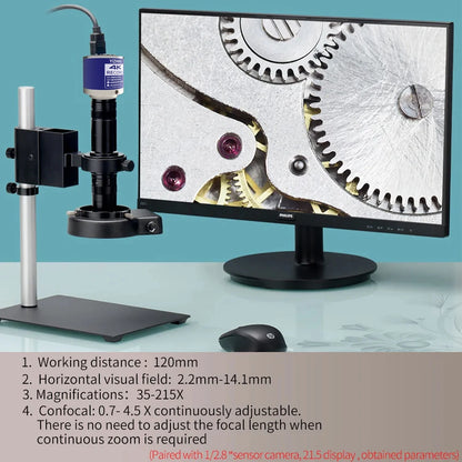 Adjustable 35X-215X Microscope Lens for High Definition Imaging - Smarsty
