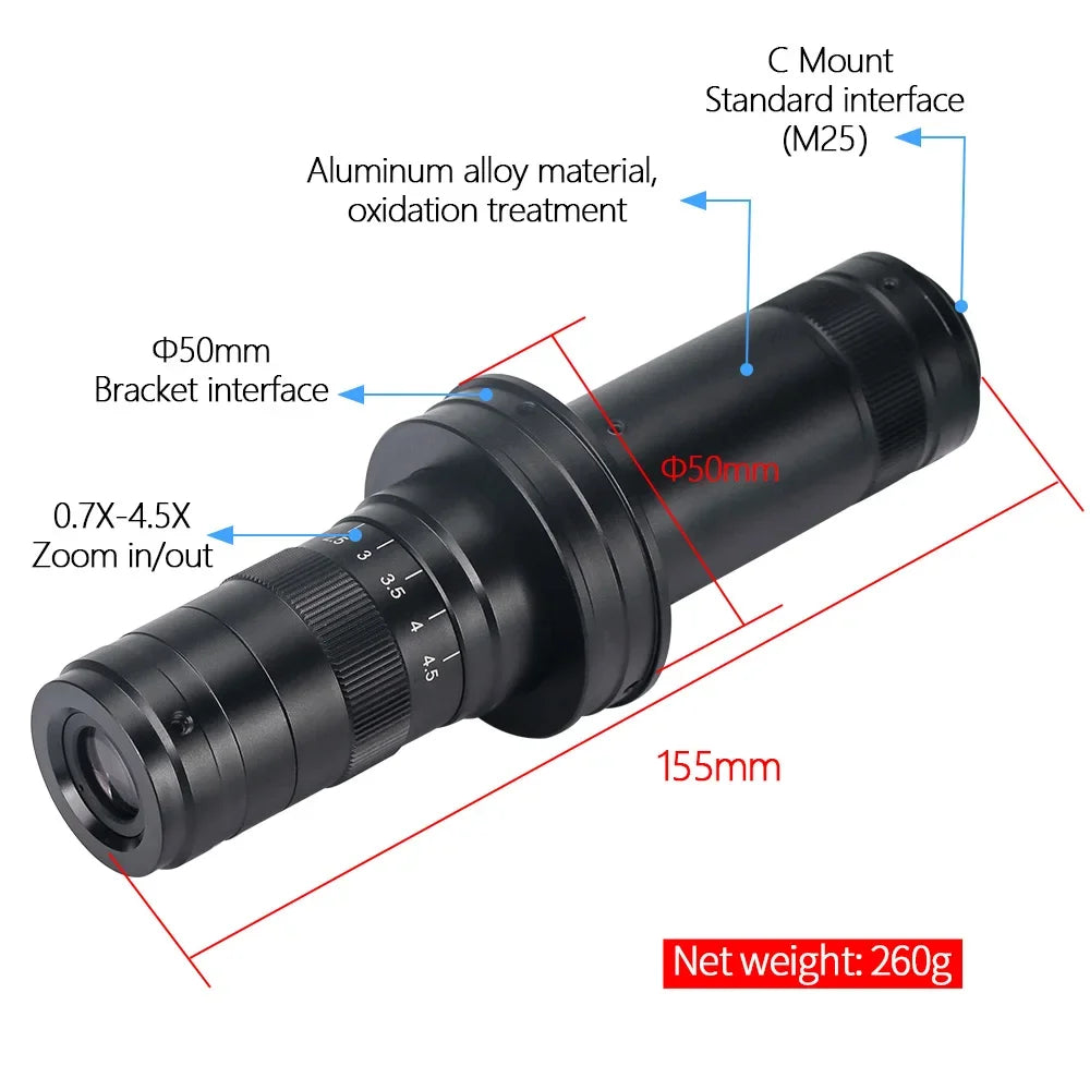 Adjustable 35X-215X Microscope Lens for High Definition Imaging - Smarsty