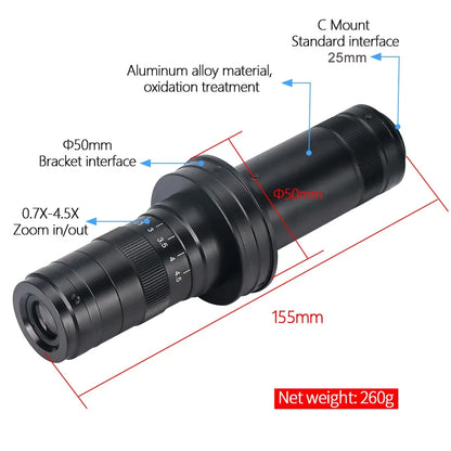 Adjustable 35X-215X Microscope Lens for High Definition Imaging - Smarsty