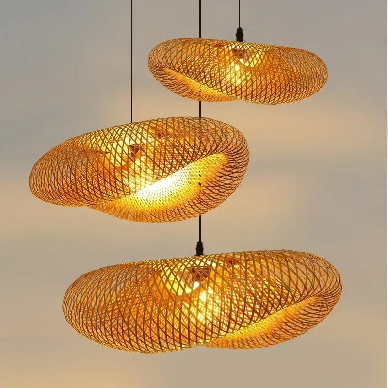 Bamboo Hand Woven Pendant Light for Elegant Home Decor - Smarsty