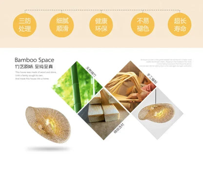 Bamboo Hand Woven Pendant Light for Elegant Home Decor - Smarsty