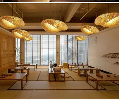 Bamboo Hand Woven Pendant Light for Elegant Home Decor - Smarsty